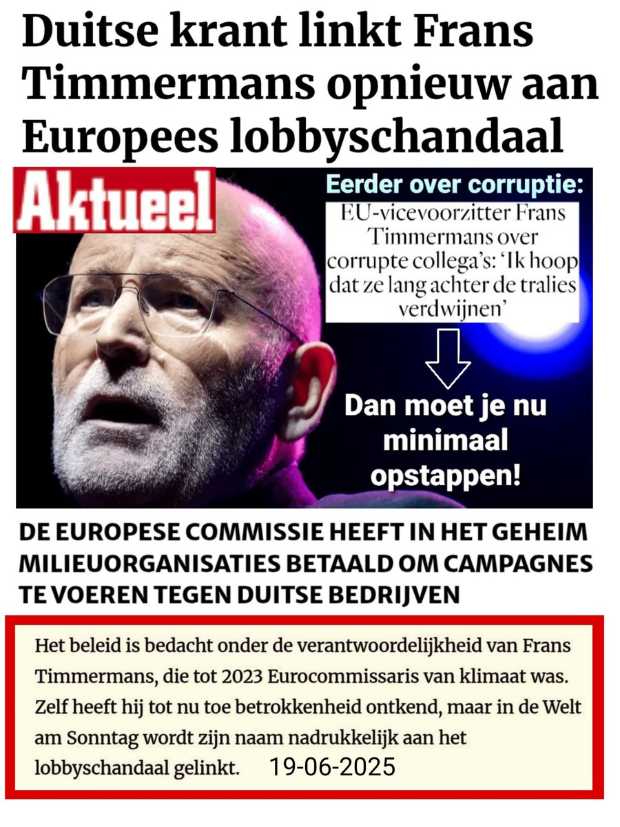 Tony Hellings (@tonyhellings) on Twitter photo Niks in de NL #media natuurlijk! Schandalige #linkse journalistiek! De gerenommerde Duits krant <a href="/WELTAMSONNTAG/">WELT AM SONNTAG</a> publiceerde afgelopen week WEER over de betrokkenheid van #Timmermans #GroenlinksPvda bij #EU #corruptie rond geheime betalingen aan #Klimaatidioten. Smerig! #buitenhof Niks in de NL #media natuurlijk! Schandalige #linkse journalistiek! De gerenommerde Duits krant <a href="/WELTAMSONNTAG/">WELT AM SONNTAG</a> publiceerde afgelopen week WEER over de betrokkenheid van #Timmermans #GroenlinksPvda bij #EU #corruptie rond geheime betalingen aan #Klimaatidioten. Smerig! #buitenhof