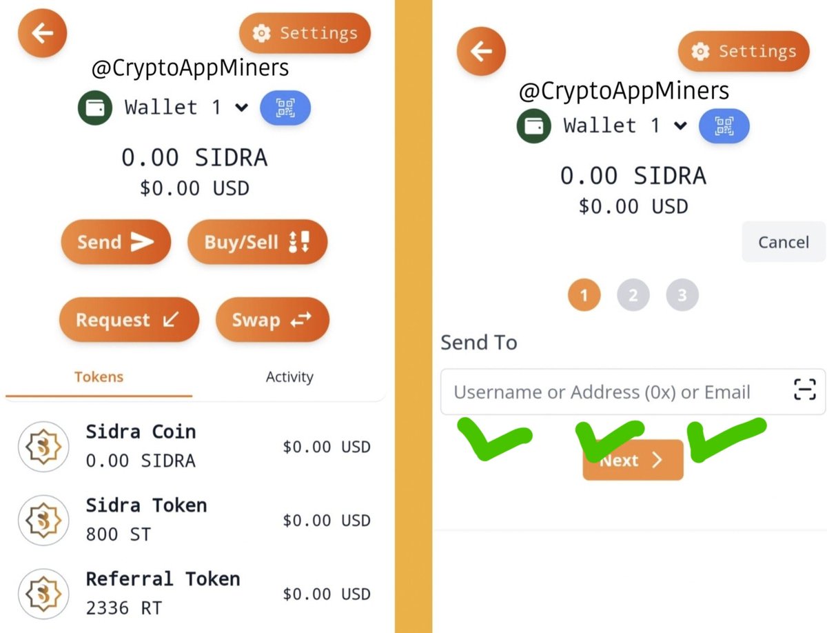 You Can Send Your Sidra Coins Through Username &amp; Mail ID as Well !

Are You Excited To Make Your First Transaction ?

1. Yes
2. No

#SidraFamily #SUI #PAWS #CORE $ICE