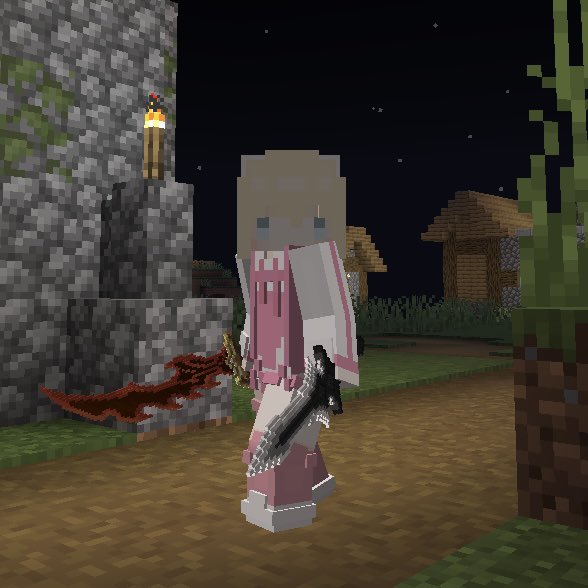 Minecraftのモッドをプレイして、今は「ナイトキラー」の持ち主になりました😎✨💕