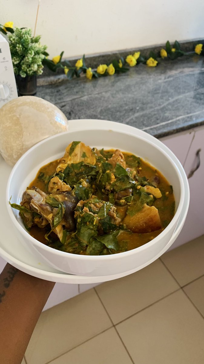 TokyosBite's tweet photo. Happy Sunday guys!  😋😋😋

From my bowl of yummy Oha soup cooked with cowhead, goathead, stockfish and crab. https://t.co/OKn1b3DOKu