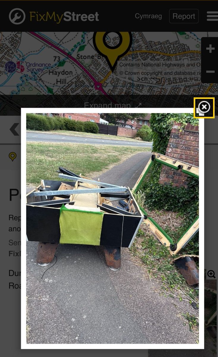 BucksFlyTipping (@bucksflytipping) on Twitter photo Fix my Street report, Belgrave Rd, Aylesbury, Bucks :-
'Pub' Pool table dumped sometime on Friday afternoon 20Jun'25 (in daylight)
Please let us know if you can help us 'pot' the offender ππ―π―π±
(Privately by DM/email to SCRAPflytipping@buckinghamshire.gov.uk)
#SCRAPflytipping Fix my Street report, Belgrave Rd, Aylesbury, Bucks :-
'Pub' Pool table dumped sometime on Friday afternoon 20Jun'25 (in daylight)
Please let us know if you can help us 'pot' the offender ππ―π―π±
(Privately by DM/email to SCRAPflytipping@buckinghamshire.gov.uk)
#SCRAPflytipping