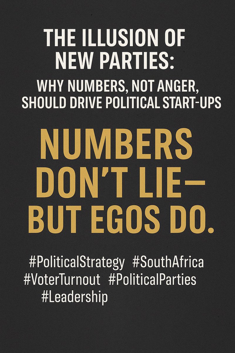 The Illusion of New Parties: Why Numbers, Not Anger, Should Drive Political Start-Ups

Over the years working with political parties and campaigns, I have often wondered whether there is a data-driven process that truly guides and informs how these parties are set up. One would