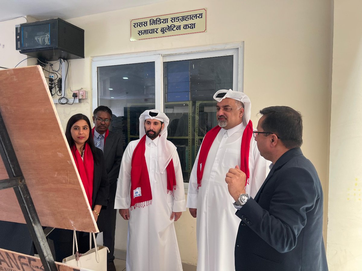 رئيس مجلس إدارة وكالة الأنباء الوطنية في نيبال يستقبل سفير دولة قطر