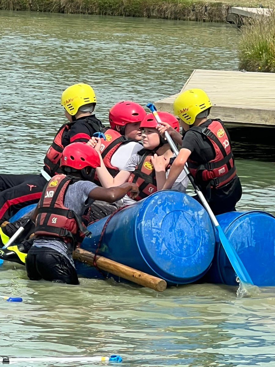SAWAcademy's tweet photo. Group 2 had a blast raft building this morning. https://t.co/o9V5DDSmav