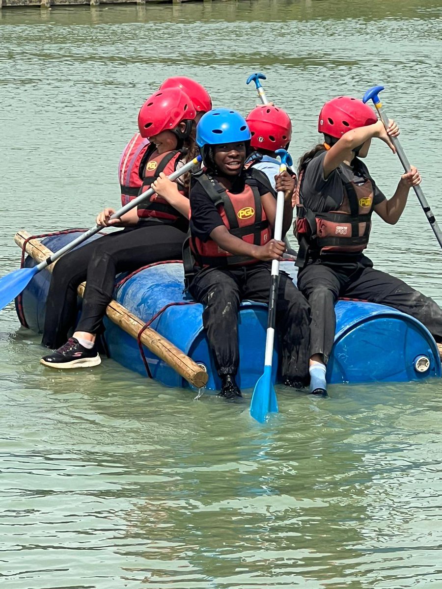 SAWAcademy's tweet photo. Group 2 had a blast raft building this morning. https://t.co/o9V5DDSmav