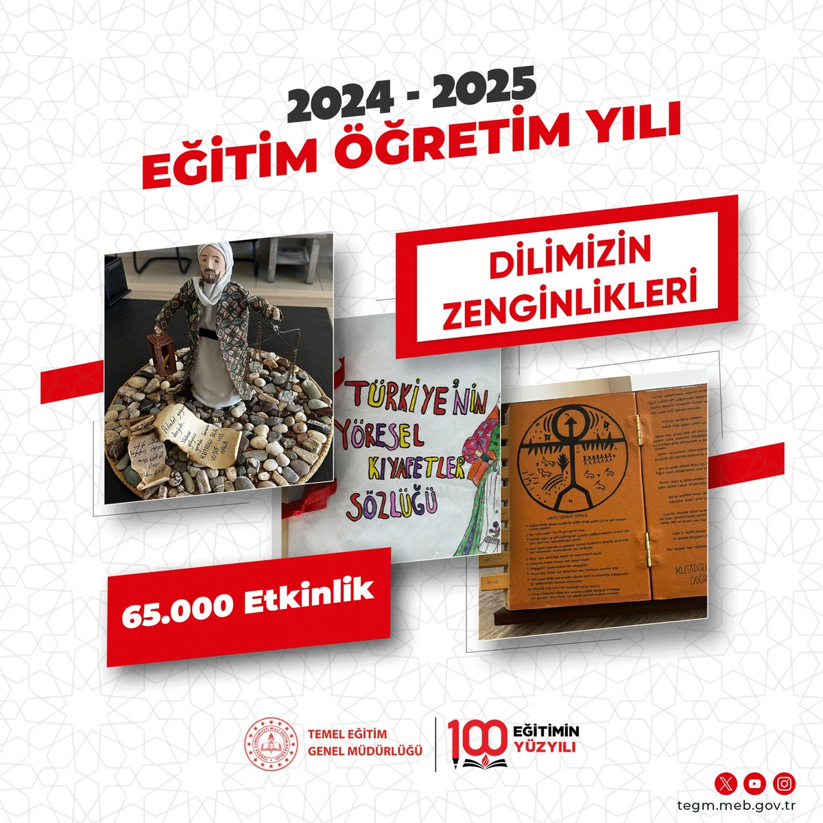 Temel Eğitim Genel Müdürlüğü (@mebtegm) on Twitter photo Dilimizin Zenginlikleri Projesiyle öğrencilerimiz, kelime hazinelerini geliştirmelerine imkân veren ve kültürel birikimle tanışmalarını sağlayan etkinliklerle buluştu.
#EğitiminYüzyılı
<a href="/tcmeb/">Millî Eğitim Bakanlığı</a>
<a href="/Yusuf__Tekin/">Yusuf Tekin</a>
<a href="/farukyelkenci/">Ömer Faruk Yelkenci</a>
<a href="/ebubekirsavasci/">Ebubekir Sıddık Savaşçı</a> Dilimizin Zenginlikleri Projesiyle öğrencilerimiz, kelime hazinelerini geliştirmelerine imkân veren ve kültürel birikimle tanışmalarını sağlayan etkinliklerle buluştu.
#EğitiminYüzyılı
<a href="/tcmeb/">Millî Eğitim Bakanlığı</a>
<a href="/Yusuf__Tekin/">Yusuf Tekin</a>
<a href="/farukyelkenci/">Ömer Faruk Yelkenci</a>
<a href="/ebubekirsavasci/">Ebubekir Sıddık Savaşçı</a>