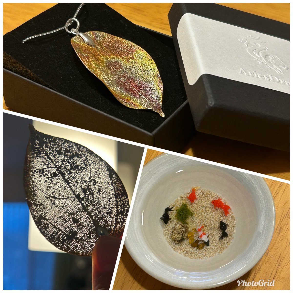 今日は妹のお誘いで「みなとみらいミネラルマーケット」と「手しごとマーケット」へ☺️

作品一点ずつ表情が違っていて厳選するのが大変でしたが色んな作品に出会えて楽しい時間でした♡

#本物の葉っぱのペンダント
#可愛い金魚鉢の置物
#手しごとマーケット
#みなとみらいミネラルマーケット