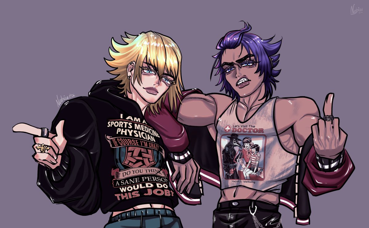 => Everyday Outfit x Hospital AU <=
(4/4)

Not the most sane doctors tbh

(open to 🖕🏻)
#LoSWeek2025 #LegendOfSanctuary #LoS