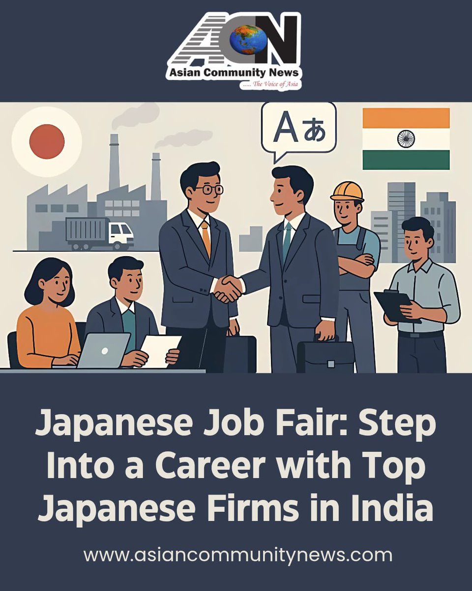 skahuja13's tweet image. ๐ Ready to take your career global?
๐ Work with Japanโs leading brands in India!
Japanese Job Fair 2025 is LIVE on 28th June
๐ Nagomi Dining, Star Mall, Gurugram
๐ Online options available in Chennai, Tirunelveli & Mumbai!
Read more ๐๐ป
asiancommunitynews.com/japanese-job-fโฆ
