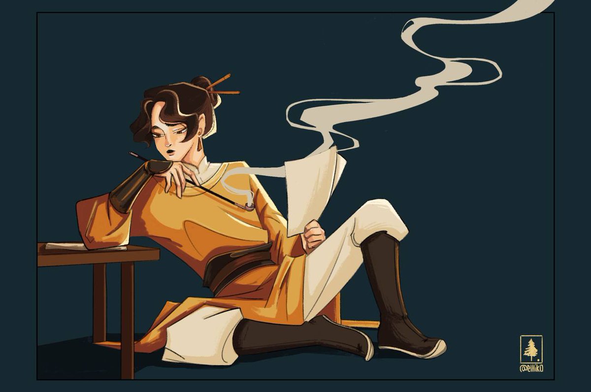 #svsss #shangqinghua
continuation of my obsession with smoking pipes 🤌🤌

I want to draw a third person for them, but I'm not sure who it should be. Any ideas?