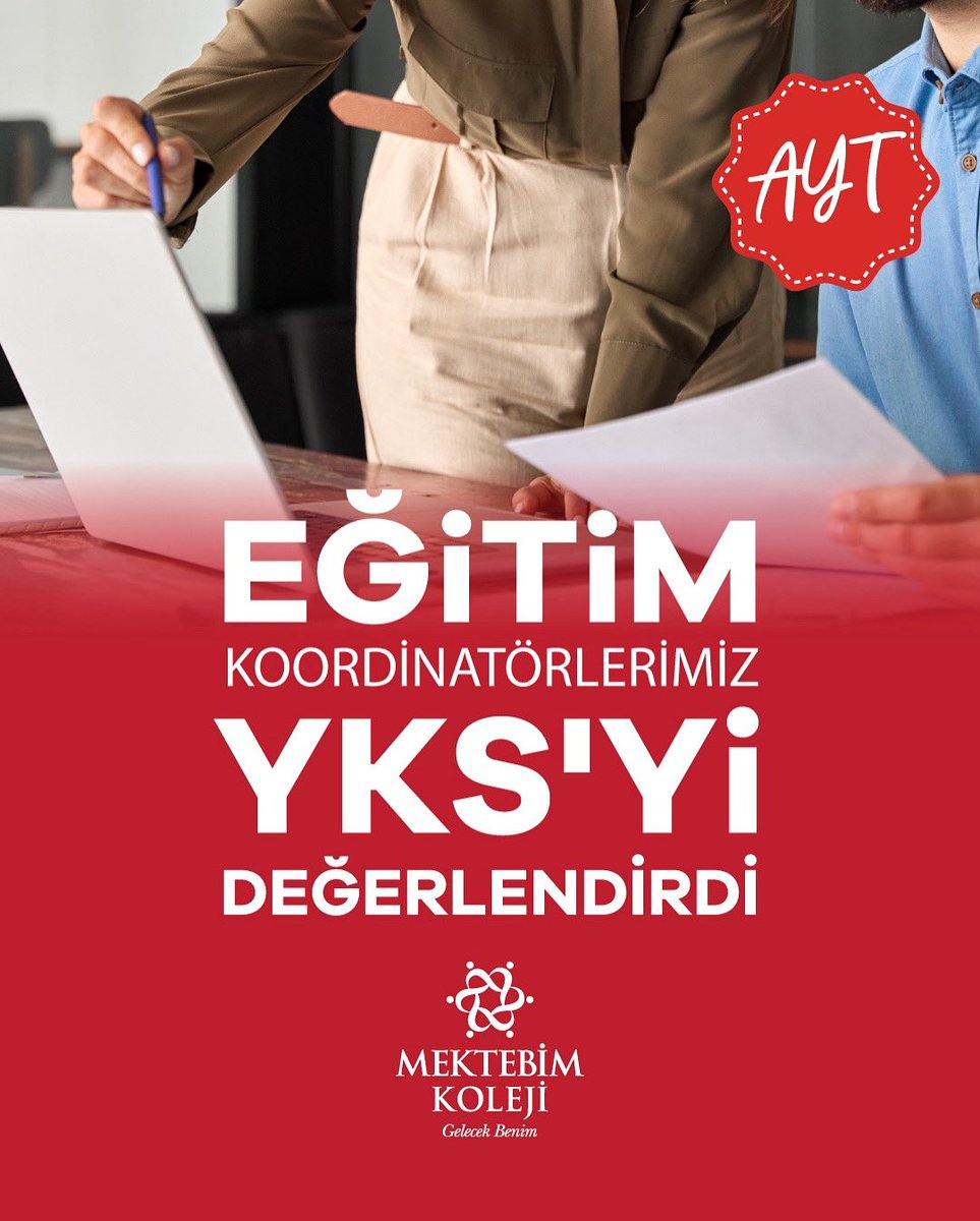 Eğitim Koordinatörlerimiz, YKS’yi detaylı bir şekilde değerlendirdi! İşte tüm soru dağılımları, kazanım analizleri ve sınav stratejileri. 

İncelemek için👉🏻mektebim.k12.tr/egitim-koordin…

◻️AYT
#MektebimKoleji #YKS2025 #YKS #AYT