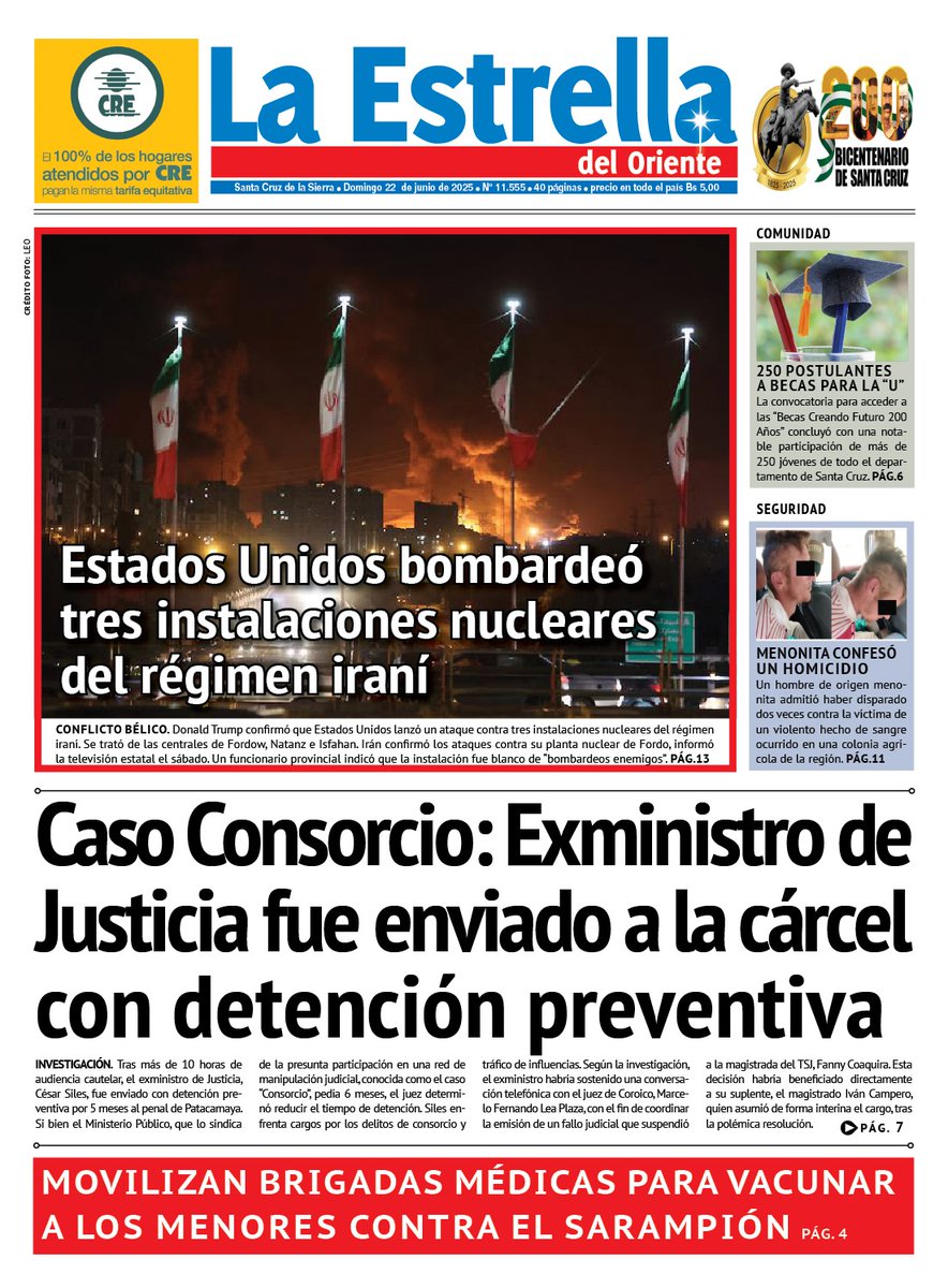 LaEstrella_SC's tweet photo. EDICIÓN COMPLETA L.E.O. 22- 06-25📌
👉https://t.co/g6ahpSn9SX 👈
👆¡Suscripción gratuita! 👆
Y recibe nuestra edición impresa diariamente.
Visita nuestro portal web y entérate de las noticias más sobresalientes ingresando a:
📱 https://t.co/aBauFzbEVx
https://t.co/YB1dp1nXVb https://t.co/WtOGoVW9TC