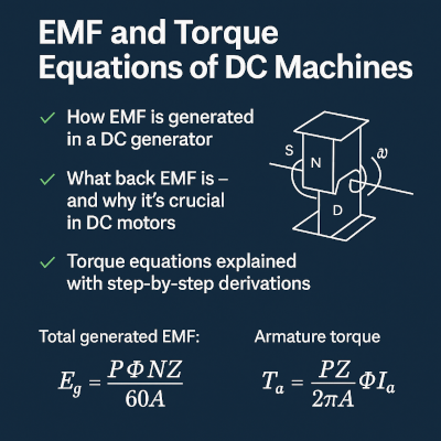 electricaleasy's tweet photo. EMF equation and Torque equation of a DC machine : Explained with Derivations

https://t.co/tEuXf0UaPw https://t.co/O7g75TnEGj