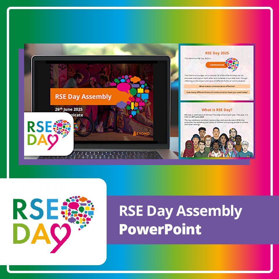 The RSE Day Assembly PowerPoint can be used to introduce the topic of RSE Day, and a specific follow-up lesson can go into further detail with our specially-made resources.
RSE Day takes place on June 26th.
buff.ly/K8fIi9j