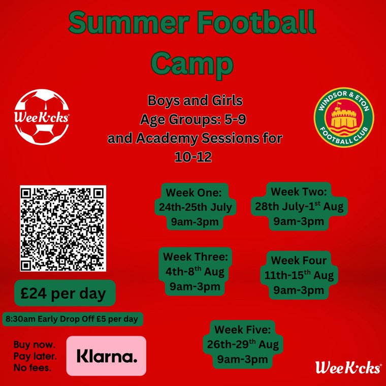 Summer Football Camp #Pitchero
wefcyouth.co.uk/news/summer-fo…