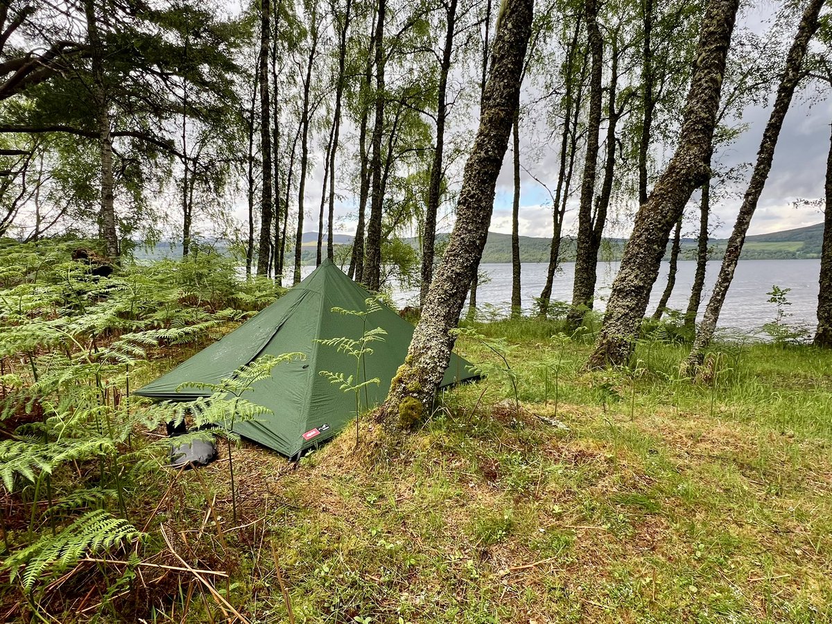 It’s raining and it’s extremely midgey but wherever I pitch my tent, I make my home. Here on the shore of Loch Rannoch.
