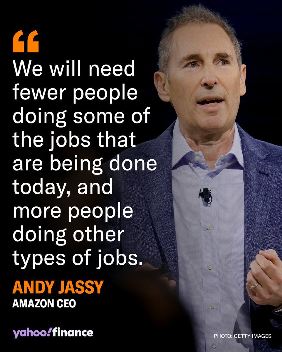 YahooFinance's tweet image. Amazon&apos;s corporate workforce may shrink as AI takes over routine tasks. yahoo.trib.al/RRTahQw