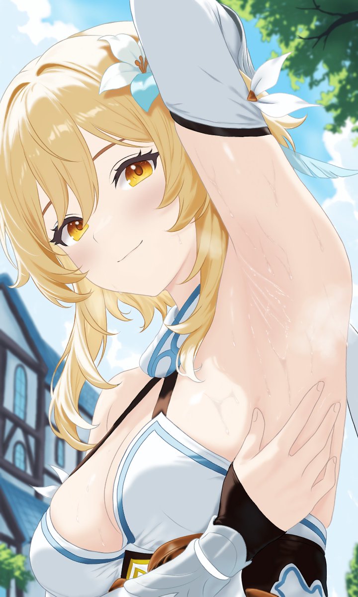 lewdchan69's tweet photo. Sweat from Mondstadt to Natlan.... and not a single bath. Want a sniff?✨💦 | lewd-chan69 #pixiv https://t.co/v1Nt2Gvakr 

#原神荧 #Lumine #GenshinImpact #原神 https://t.co/1SDkpzTElV