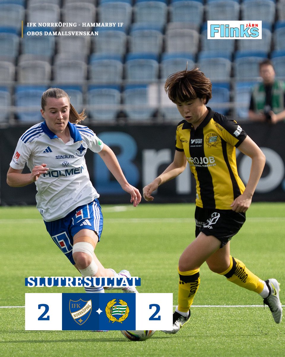 Delad poäng i vårsäsongens sista match.

Nu väntar ett längre uppehåll innan vi är tillbaka i OBOS Damallsvenskan den 8 augusti.

⚪️🔵#ifknorrköping