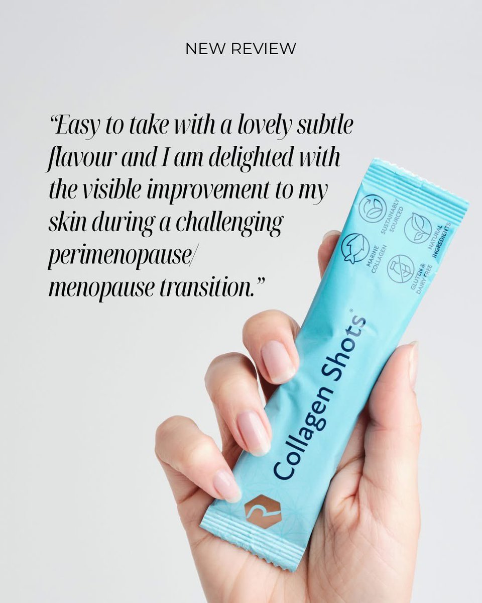 We love hearing how #CollagenShots are supporting you through the tougher times 💙

Skin changes are one of the things that catch so many women off guard during #perimenopause &amp; #menopause - so when we hear it’s making a visible difference, that means everything.

#collagen