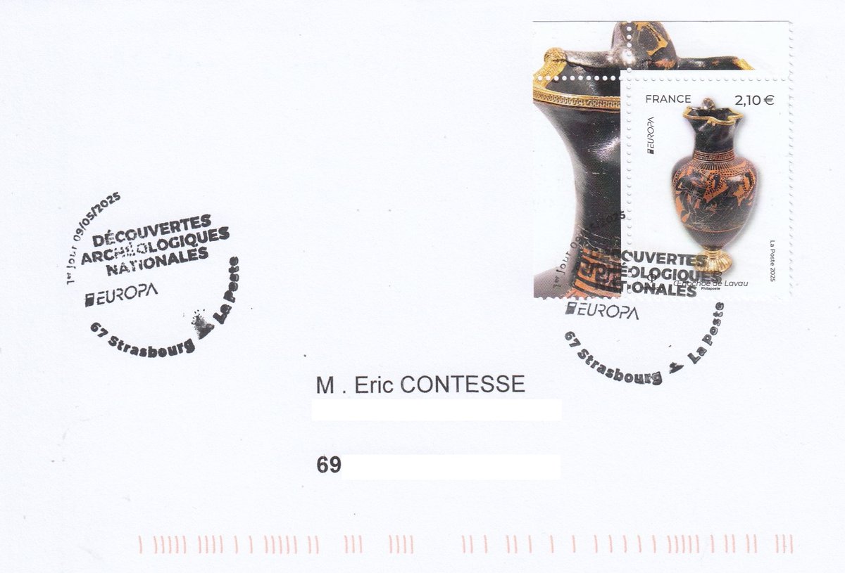 ericcontesse's tweet photo. #EUROPA 2025 (National Archaeological Discoveries) stamp on FDC from #France #INRAP #Lavau  https://t.co/UNwQaiDKrE https://t.co/apIJflY4j5