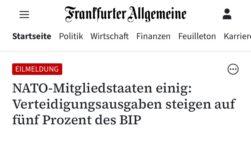 Freut euch auf die Abschaffung von Feiertagen, den Druck auf die Löhne, die Erhöhung des Renteneintrittsalters uvm. Alles im Namen der Verteidigungsfähigkeit - während westliche Militärmächte das, was vom Völkerrecht übrig ist, weiter in Stücke bomben 🙏