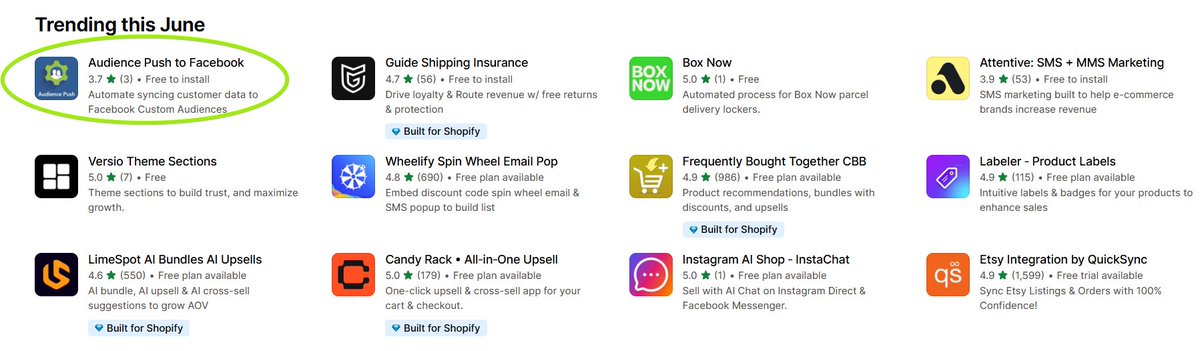 Great, but curious how some of the apps here are trending on the Shopify app store 🤔