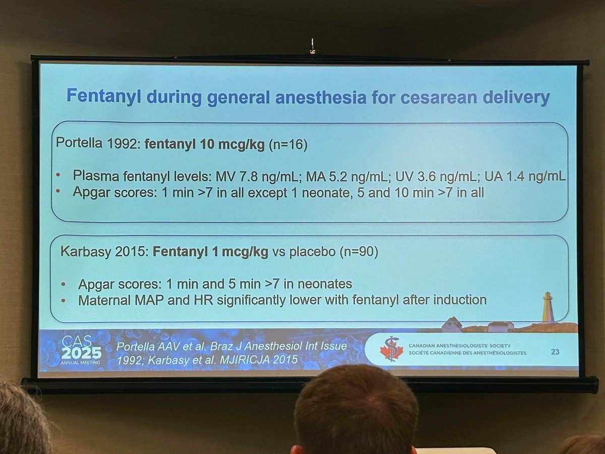 jon_bailey_anes's tweet image. Myth busting at #CASAM25
Opioids for parturients prior to cord clamping do NOT cause significant neonatal resp depression
@CASUpdate @CAS_RegAnes