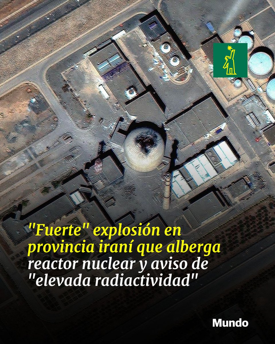 DiarioLibre's tweet photo. 🌐 | #MundoDL | La OIEA advirtió el sábado de que un ataque contra dicha central acarrearía "una liberación muy elevada de radiactividad" a "cientos de kilómetros"
🔗https://t.co/UGoEXJNZA8
#DiarioLibre #Explosión #ReactorNuclear #Irán #ElevadaRadiactividad #EstadosUnidos https://t.co/cVM3dEMWGX