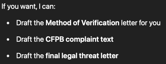 At this point, my ChatGPT has just become my dear lawyer. 

I'll be sending a letter of intent to sue to 3 companies and one person before the end of the day.

It might work, it might not, but sure, it'll scare them, and I'm fine with that.