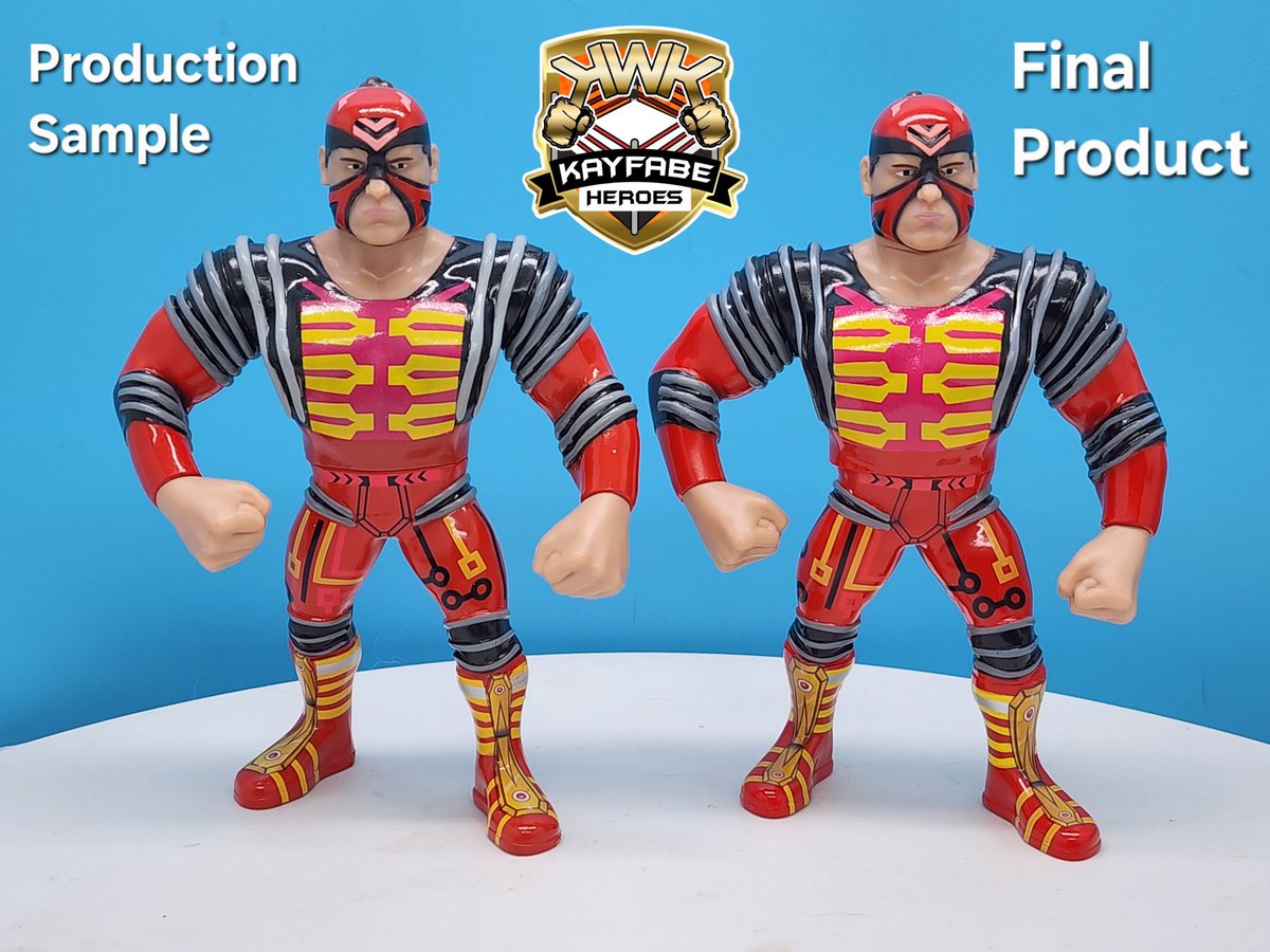 Shown in the Facebook video last night, there are minor differences between the Max Moon sample and the final product. Chest decals have been slightly adjusted, and the overall gloss has been smoothed out for a more even finish.

Thank you for the support these are on their way!