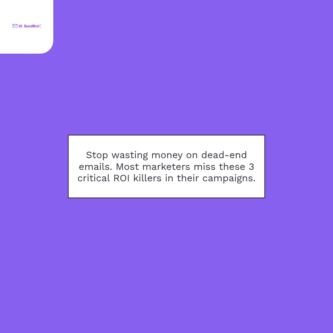 igsendmail's tweet photo. 💸 Tired of email campaigns that cost more than they return?

Three ways to immediately improve your ROI: https://t.co/qdXXnYkDaP