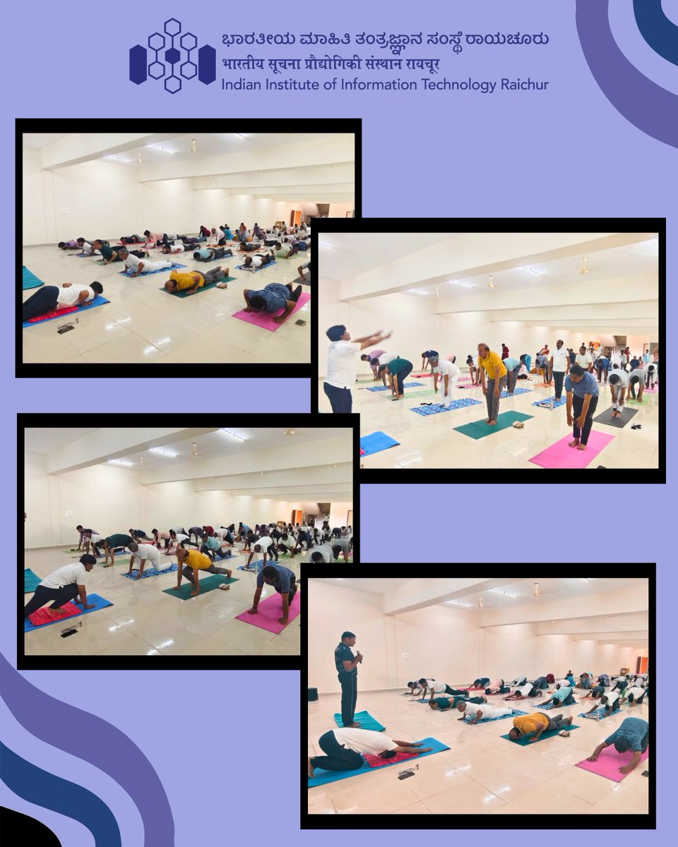🧘‍♂️ International Yoga Day at IIIT Raichur

#InternationalYogaDay celebrated by IIIT Raichur in collaboration with GEC Raichur at the Main Campus.

Yoga for One Earth, One Health 🌍

#IIITRaichur #GECRaichur #YogaDay2025 #OneEarthOneHealth