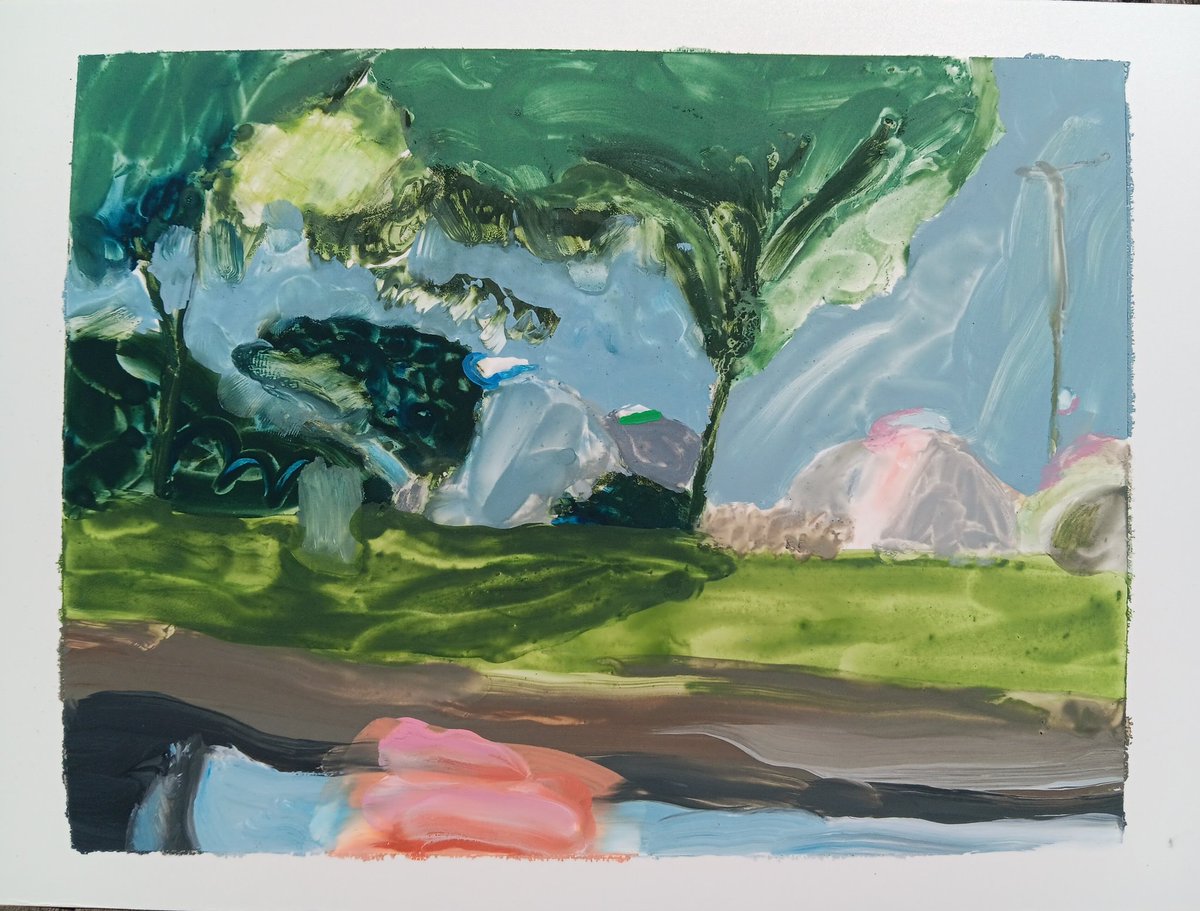 Rainy drive home past the Domes