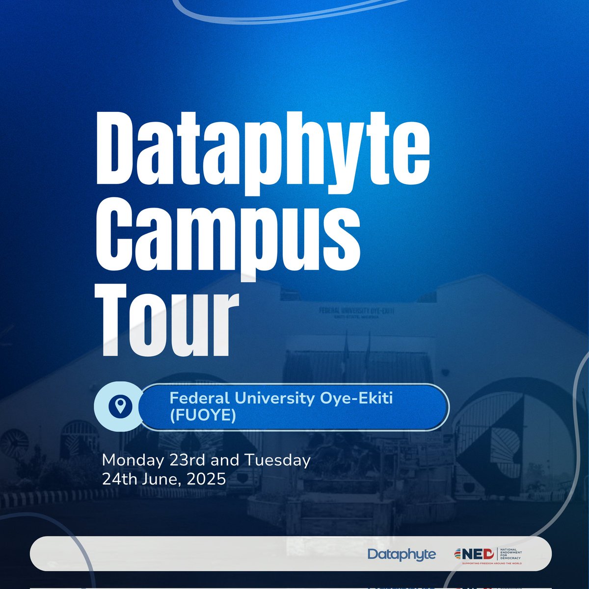 Are you within <a href="/officialFUOYE/">Fuoye_Official</a>?
We will be on your campus tomorrow for the <a href="/Dataphyte/">Dataphyte</a> Campus Tour!

We're bringing data, storytelling, and impact conversations straight to you — don’t miss it.

#DataForDevelopment #DataJournalism
