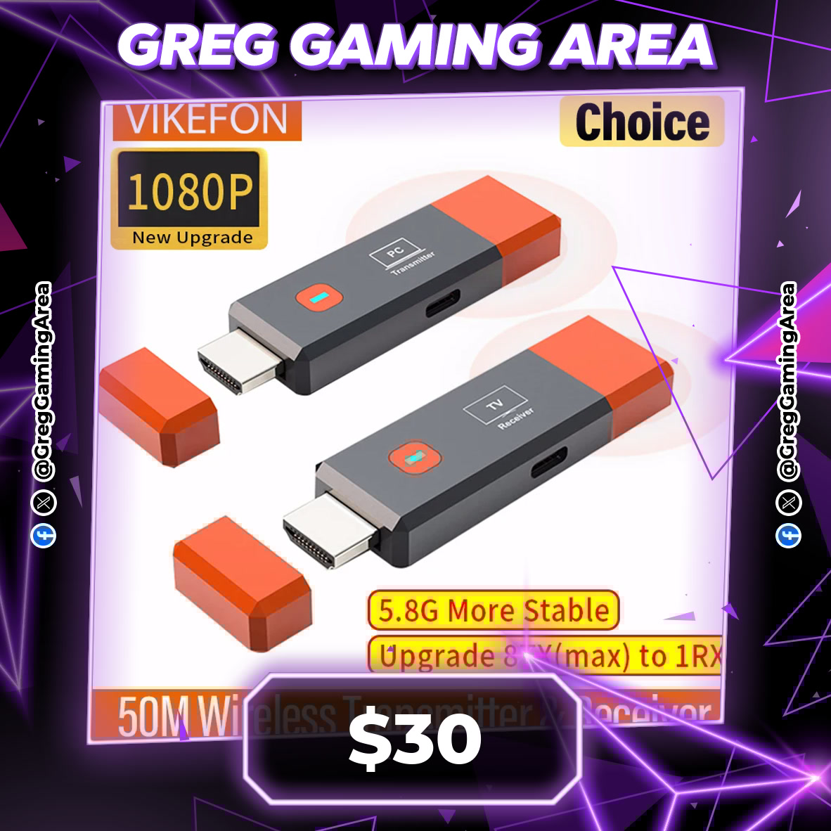 GregGamingArea's tweet image. UNPLUG &amp;amp; PLAY! 🚀📺

📺 Wireless HDMI Extender
💵 $30

🔗 s.click.aliexpress.com/e/_ok2jGvT

#WirelessHDMI #AVTech #StreamSmart