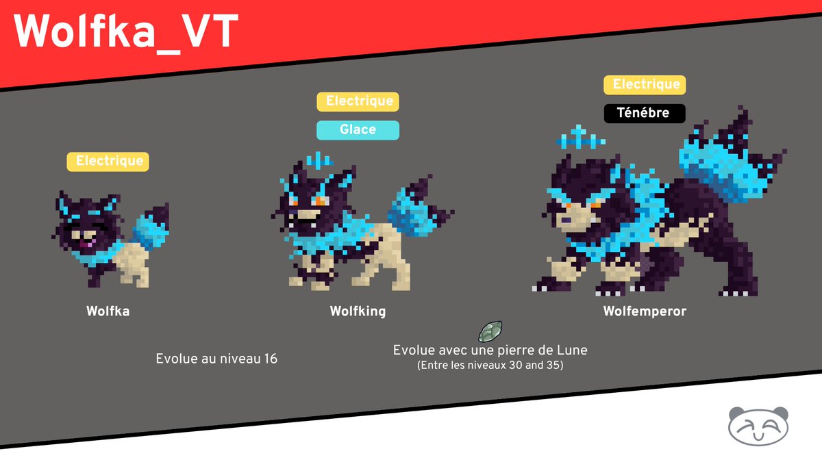 Et voici la version Final du Pokemon basé sur <a href="/WolfkaVTuberFR/">🐺💙~Wolfka~💙🐺| VTuberFR</a> 

Qui sera le suivant?

#Pokemon #Vtuber #art