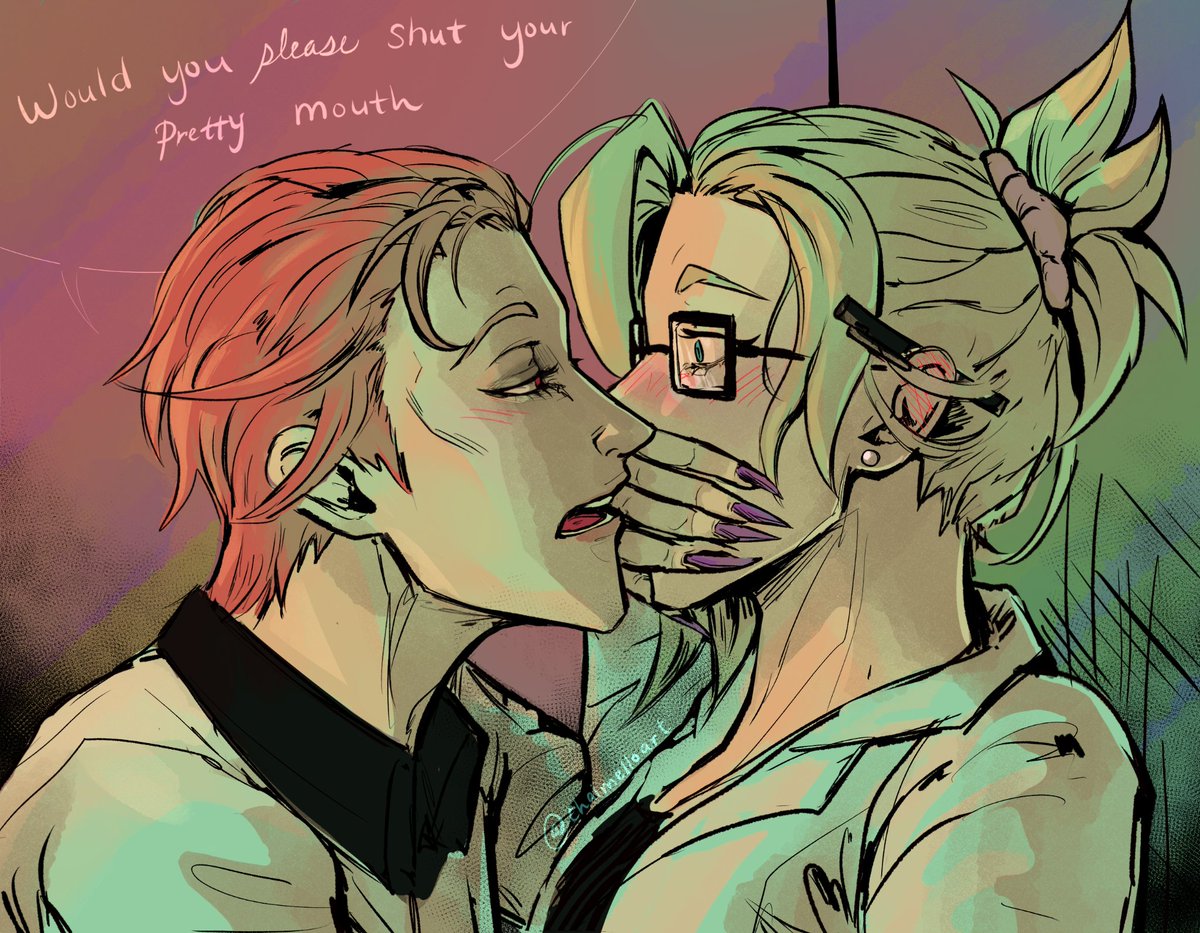 Chaimelo's tweet image. #moicy
Cant stop, addicted to the shindig 

Follow 4 more I draw dumb overwatch things 🤓✌️
#Mercy #Moira #Overwatch2 #Overwatch2Fanart #fanart