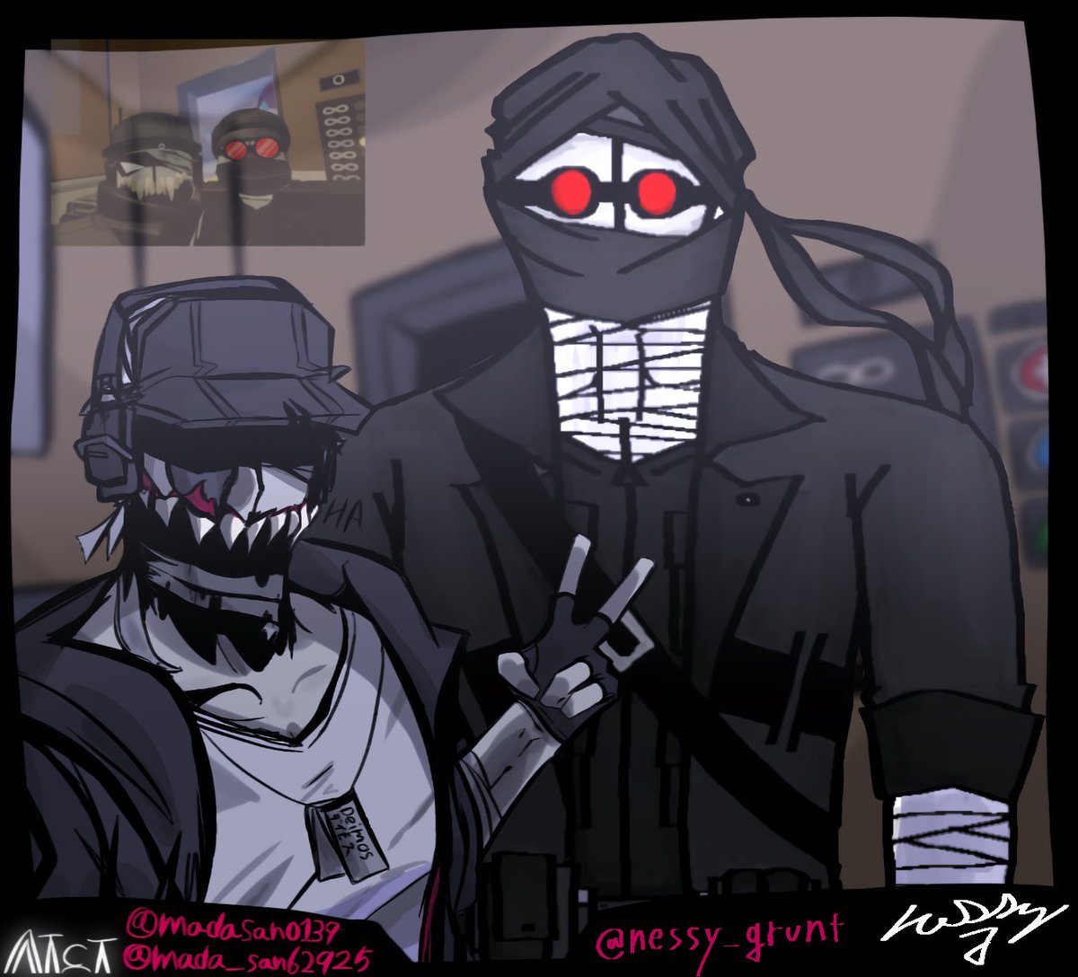 nessy_grunt's tweet image. regrete▼▲tor Two shots!
Left:(@Mada_san62925 ) (me!!):Right
#madnesscombat #Regretevator