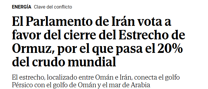 Ojo, el Parlamento de Irán vota a favor de cerrar el estrecho de Ormuz. 
¿Qué pasaría si Irán cierra el estrecho de Ormuz y cuáles serían las consecuencias para los mercados?
Abro hilo🧵