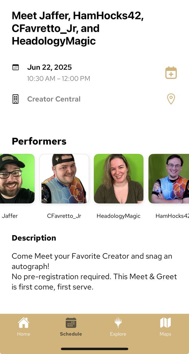 Team #MagicJank Meet and Greet today! Creator Central from 10:30-12:00! We have some sweet giveaways for yall!

#MCVegas 

<a href="/JafferTTV/">Jaffer is now a Moogle & going to MC Vegas</a> <a href="/HeadologyMtG/">HeadologyMagic</a> <a href="/hocks42/">HamHocks42</a> <a href="/MagicJank/">MagicJank</a>