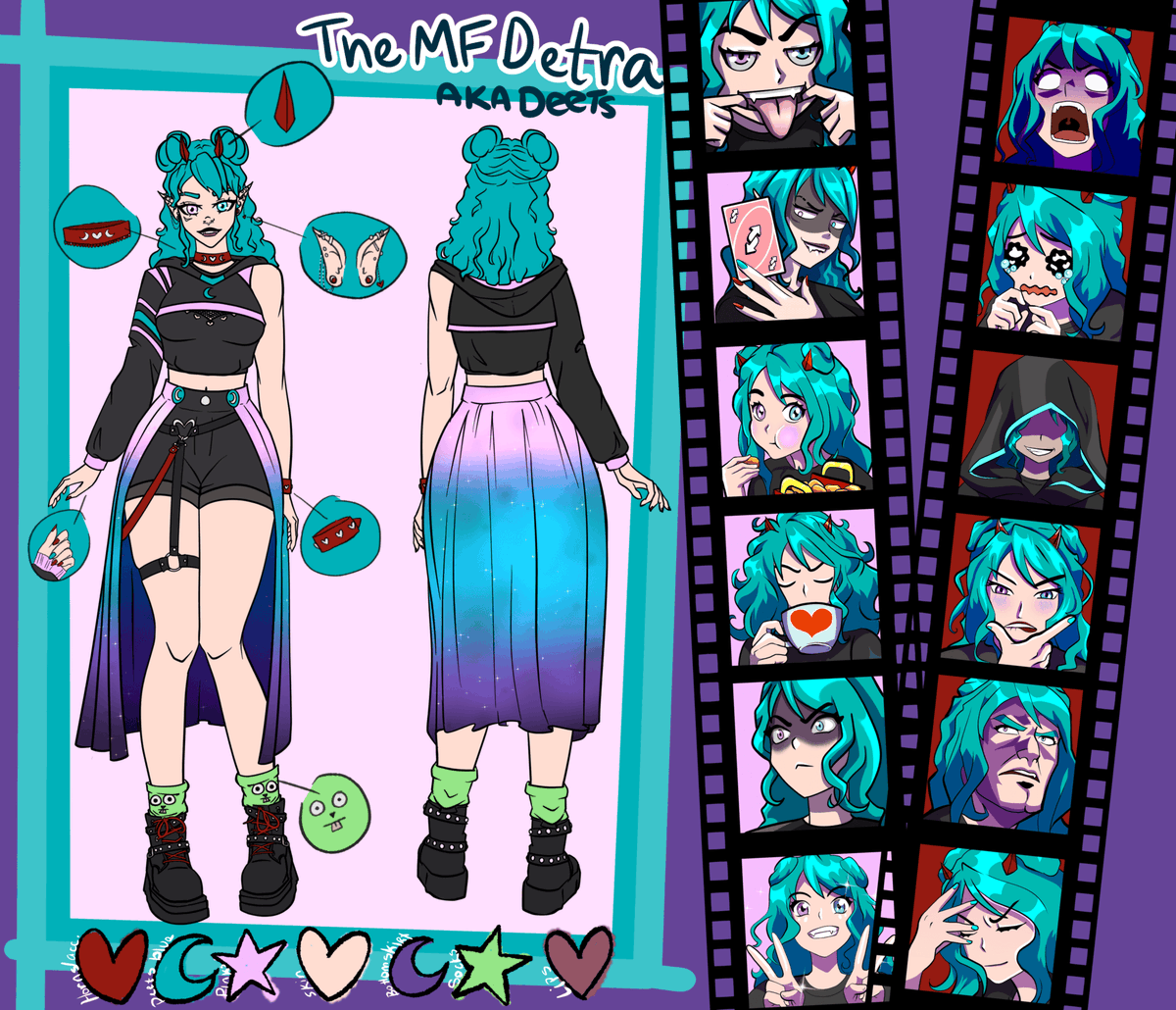 My first year participating in art fight and IM SO EXCITED. I'll be adding Chaos and Cozy (my imps/familiars) in too!   BUT LOOK ITS FATE, WE GOT 69 IN OUR CHARACTER NUMBER. :3  #artfight 

artfight.net/character/6369…