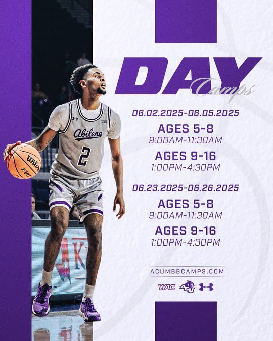 ACU_MBB's tweet image. Our last day camp of the summer is tomorrow! There are still spots available and we will accept walk ups.
Registration/Info: ACUMBBCamps.com
