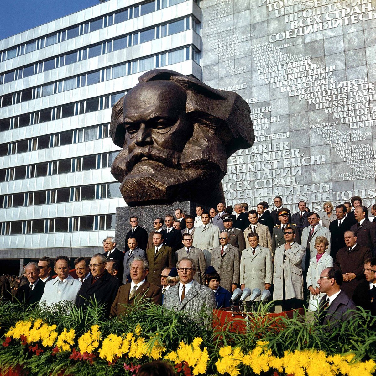 Inauguration of the Karl Marx Monument in Karl Marx Stadt (Chemnitz), 1971.