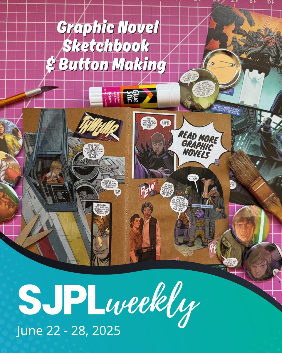 sanjoselibrary's tweet photo. โ๏ธ Sketchbooks, Self-Care for Seniors, and Storybook Dance Party!
View this week's FREE events, library news, and read our current blogs!
๐ https://t.co/5U1QGiXHPy
#SJPL #RightToLibrary https://t.co/exUw5MEbGH