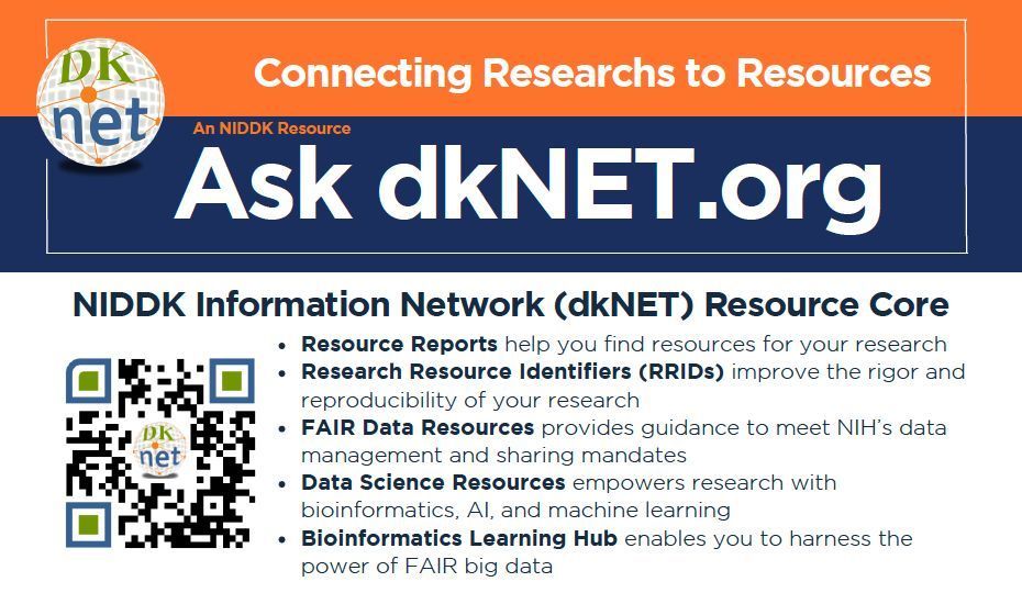 dkNET_Info's tweet image. #dkNET (dknet.org) offers numerous tools - Resource Reports, Authentication Reports, #FAIRdata and #datascience resources, and #Bioinformatics Learning Hub - to foster impactful & reproducible research. Stop by booth#947 to learn more!
#ADASciSessions #ADA2025