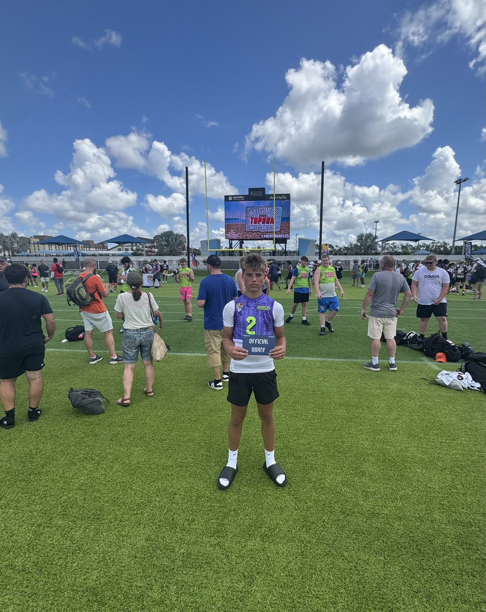 JrNowling's tweet image. Great finish to the @FBUcamp Top Gun Showcase with an invite to the FBU Futures Showcase in December and 2030 All Camp Team🏆
@UANextFootball @LauerFBU
@xfactorQB @QBHitList @Rivals @On3Recruits @TheQBEngineer
