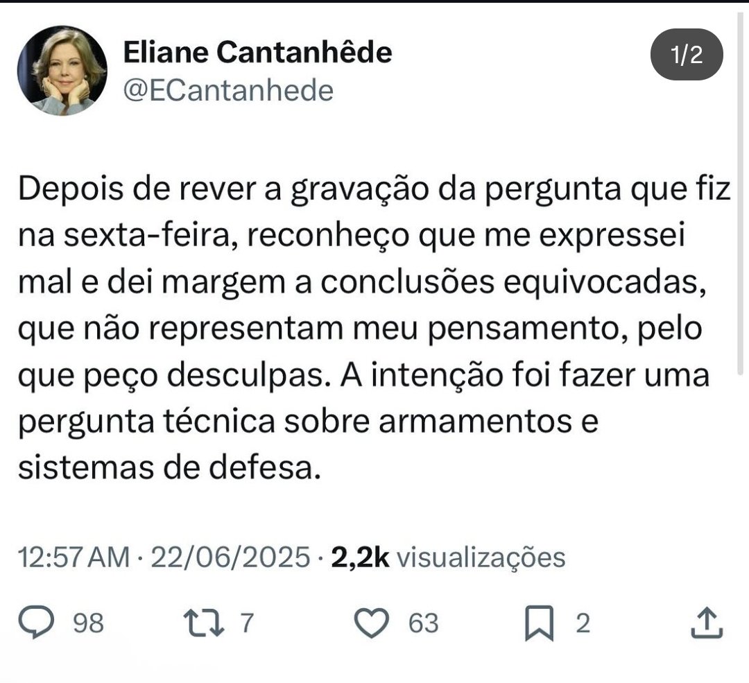 @VIAMIDIADIGITAL/FollowbackBrasil (@viamidiadigital) on Twitter photo A jornalista, favor de Terroristas, genocídio, sabemos a quem você serve! Jornalistazinha de pasquim comunista <a href="/ECantanhede/">Eliane Cantanhêde</a> .
#Iran A jornalista, favor de Terroristas, genocídio, sabemos a quem você serve! Jornalistazinha de pasquim comunista <a href="/ECantanhede/">Eliane Cantanhêde</a> .
#Iran