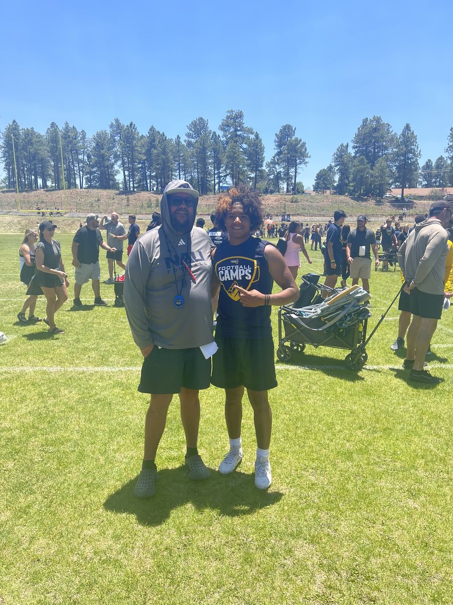 jamal_Brum's tweet photo. Had amazing time at @NAU_Football mega camp thank you @Coach_Cheatwood for the opportunity to help me get better @CoachWinfield @KeimTimeFB @Coach_Dunning @CoachFlesh @CartwrightDSU @TerrenceIsaac1 @CoachO_13 @josteinclarke @sixstarfootball @defendtheridge https://t.co/v63p8k6pef