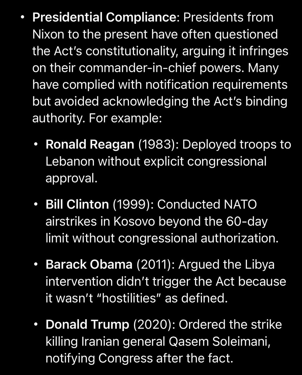 0xemon's tweet image. Regarding the War Powers Act